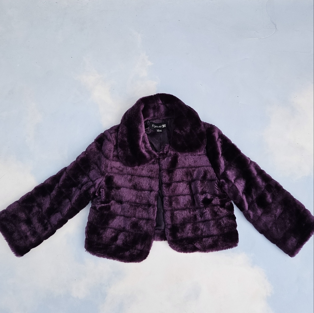 Forever 21 Purple Faux Fur Jacket